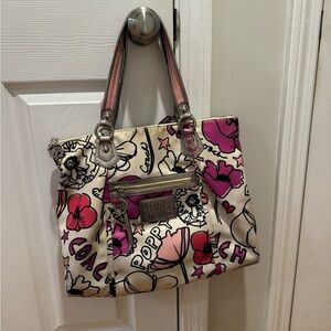 Coach poppy tote